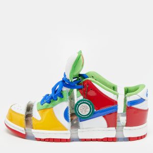 Nike SB Dunk Sandy Bodecker Size 45.5 Multicolor Patent Leather and PVC Low Top Sneakers, Shoes - Luxury Closet