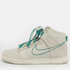 Nike Dunk First Use Sail Size 45 Grey/Green Leather and Suede High Top Sneakers, Shoes - Luxury Closet