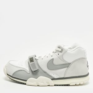 Nike Air Trainer 1 Photon Dust Light Smoke Grey Size 45 White/Grey Nubuck and Leather High Top Sneakers, Shoes - Luxury Closet