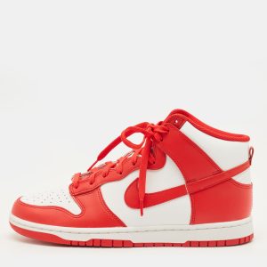 Nike Dunk Championship White Red Size 45 Red/White Leather High Top Sneakers, Shoes - Luxury Closet