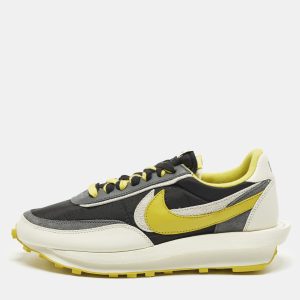 Nike x Sacai x Undercover LD Waffle Black Bright Citron Size 45 Multicolor Leather and Nylon Low Top Sneakers, Shoes - Luxury Closet