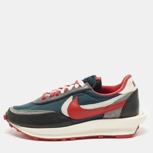 Nike x Sacai x Undercover LD Waffle Midnight Spruce University Red Size 45 Multicolor Leather and Nylon Low Top Sneakers, Shoes - Luxury Closet