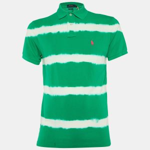 Polo Ralph Lauren Green Tie-Dye Cotton Custom Fit Polo T-Shirt M, Shirts & Tops - Luxury Closet
