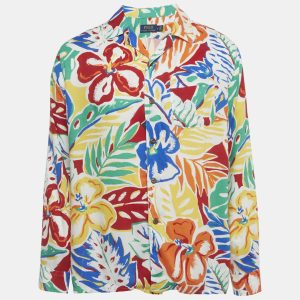 Polo Ralph Lauren Multicolor Floral Print Crepe Shirt M, Shirts & Tops - Luxury Closet