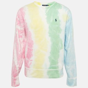 Polo Ralph Lauren Multicolor Tie-Dye Cotton Fleece Sweatshirt L, Sweaters & Cardigans - Luxury Closet