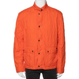 Polo Ralph Lauren Orange Synthetic Quilted Cadwell Bomber Jacket XL, Coats & Jackets - Luxury Closet