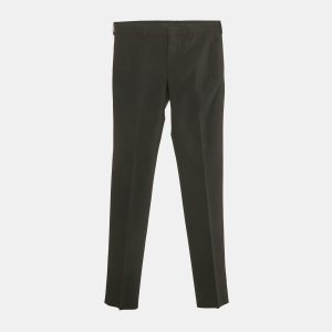 Prada Black Wool Tailored Trousers S, Pants - Luxury Closet