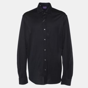 Ralph Lauren Purple Label Navy Blue Cotton Tailored Fit Long Sleeve Shirt XXL, Shirts & Tops - Luxury Closet