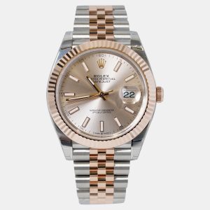 Rolex Datejust 126331-0010 Automatic Sundust 18K Rose Gold Stainless Steel Men&rsquo;s Wristwatch 41 mm, Watches - Luxury Closet