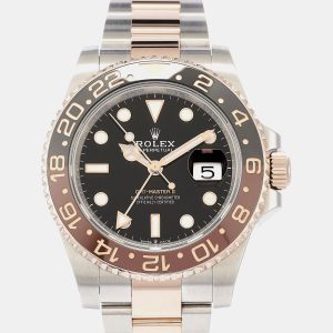 Rolex GMT Master II 126711 CHNR Rootbeer Black 18K Everose Gold Stainless Steel Automatic Men's Wristwatch 40mm, Watches - Luxury Closet