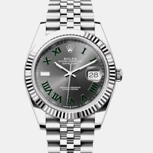 Rolex Datejust 126334 Wimbledon Slate Stainless Steel Automatic Men's Wristwatch 41 Mm, Watches - Luxury Closet