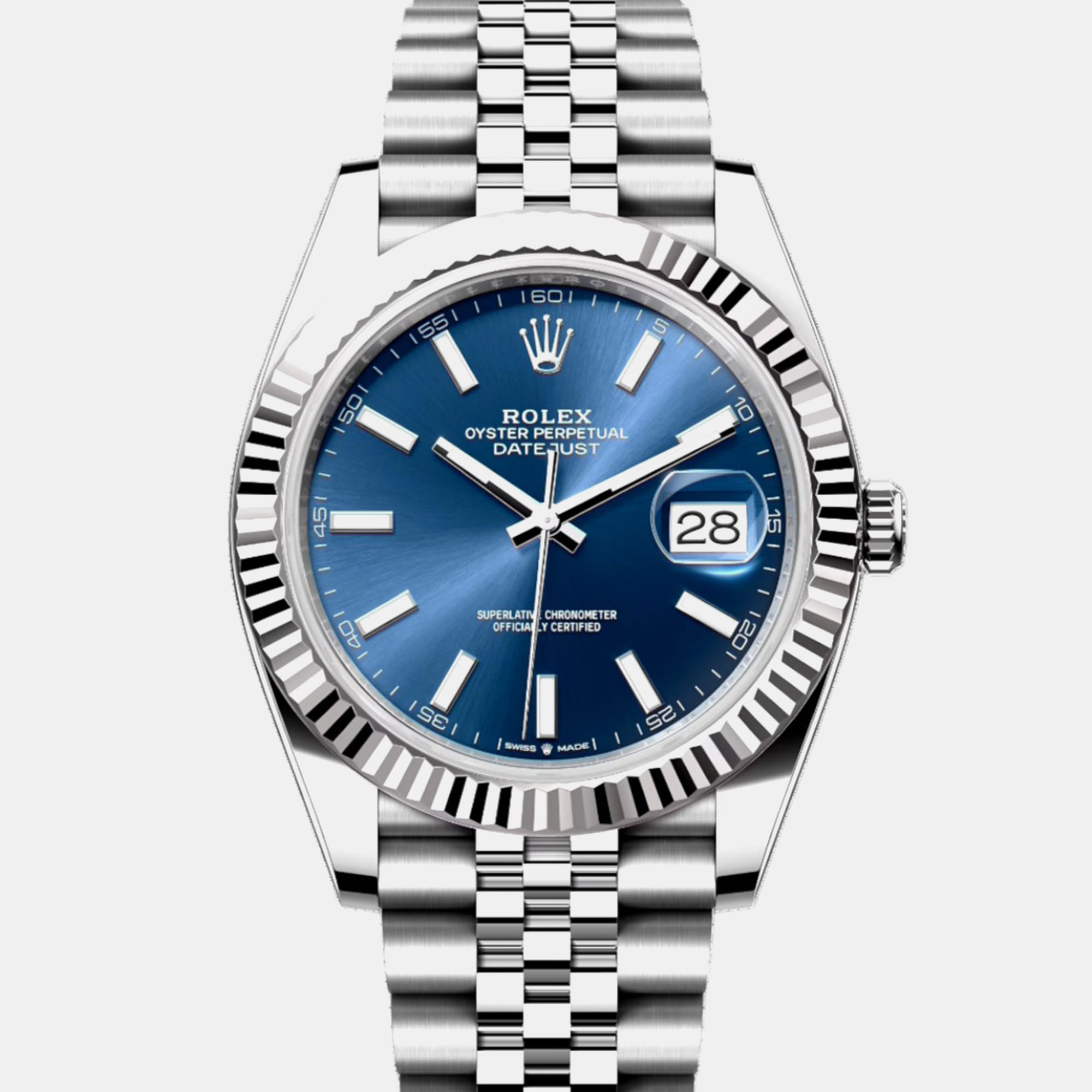 Rolex Datejust 126334 Blue Stainless Steel Automatic Men's Wristwatch 41 mm, Watches - Luxury Closet
