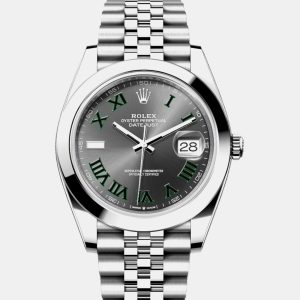 Rolex Datejust 126300 Wimbledon Slate Stainless Steel Automatic Men's Wristwatch 41 mm, Watches - Luxury Closet