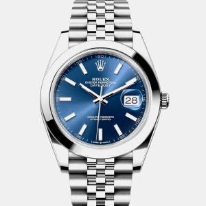 Rolex Datejust 126300 Blue Stainless Steel Automatic Men's Wristwatch 41 mm, Watches - Luxury Closet