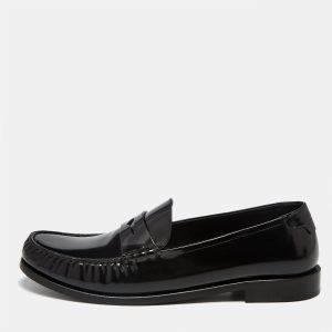 Saint Laurent Le Size 46 Black Leather Penny Loafers, Loafers & Slip-Ons - Luxury Closet