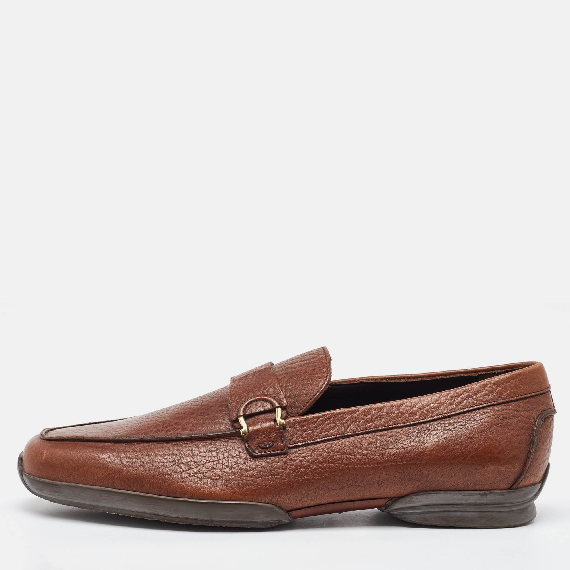 Salvatore Ferragamo Tan Leather Slip On Loafers Size 41.5, Loafers & Slip-Ons - Luxury Closet