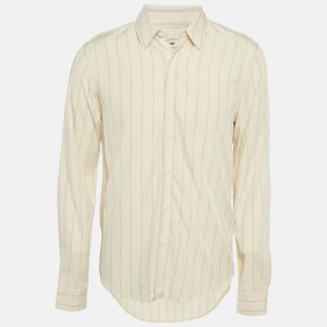 Sandro Ivory Pinstriped Crepe Flow Shirt S, Shirts & Tops - Luxury Closet