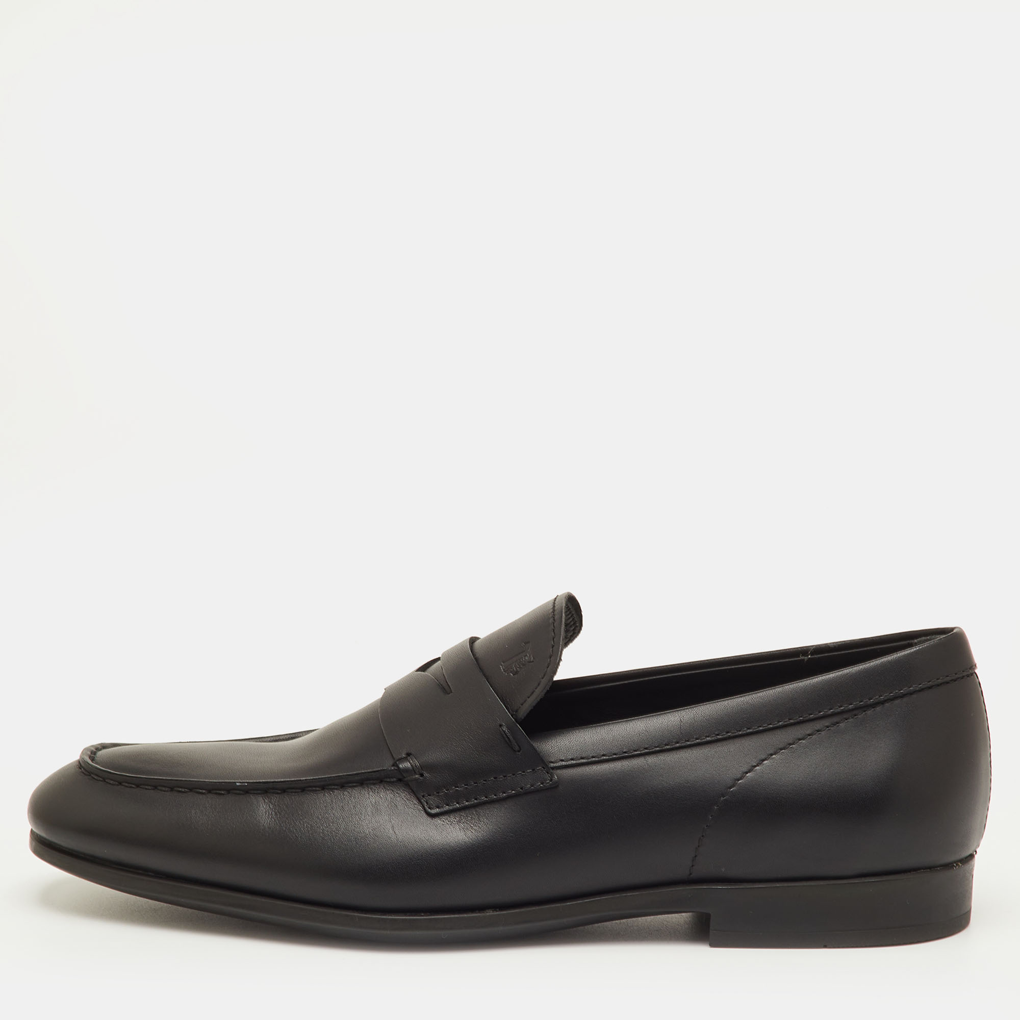 Tod's Mocassino Size 41 Black Leather Slip On Loafers, Loafers & Slip-Ons - Luxury Closet