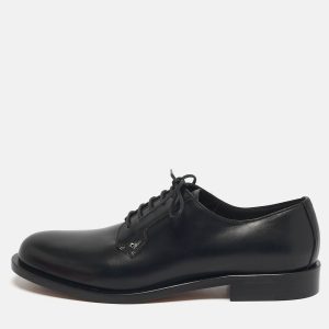 Valentino Size 39 Black Leather Derby, Shoes - Luxury Closet