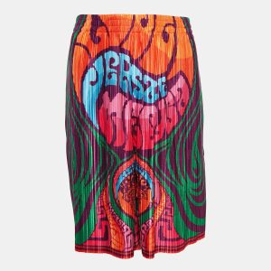 Versace Multicolor Medusa Print Satin Plisse College Fit Shorts XXL, Clothing - Luxury Closet
