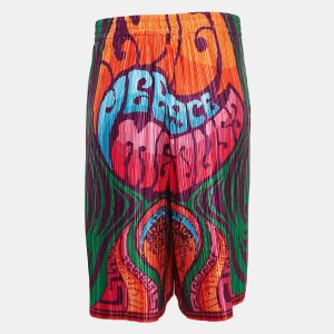 Versace Multicolor Medusa Print Satin Plisse College Fit Shorts M, Clothing - Luxury Closet