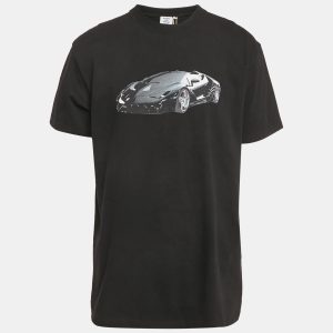 Vetements Black Super Car Print Cotton Crew Neck Oversized T-Shirt S, Shirts & Tops - Luxury Closet