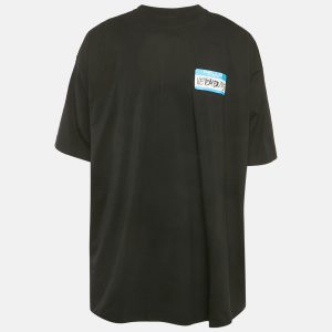 Vetements Limited Edition Unisex Black Printed Jersey Oversized T-Shirt M, Shirts & Tops - Luxury Closet