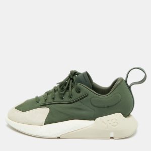 Y-3 x Adidas Orisan Shadow Green Size 42 Green/Beige Fabric and Suede Low Top Sneakers, Shoes - Luxury Closet