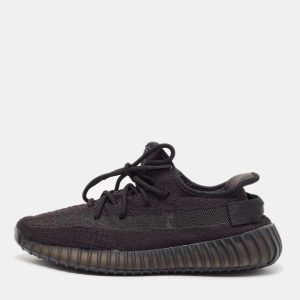 Yeezy x Adidas Black Knit Fabric Boost 350 V2 Onyx Sneakers Size 41 1/3, Shoes - Luxury Closet