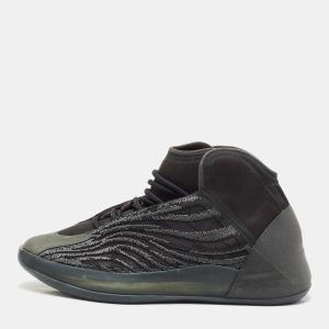 Yeezy x Adidas Black Mesh and Neoprene QNTM Onyx Sneakers Size 43 1/3, Shoes - Luxury Closet