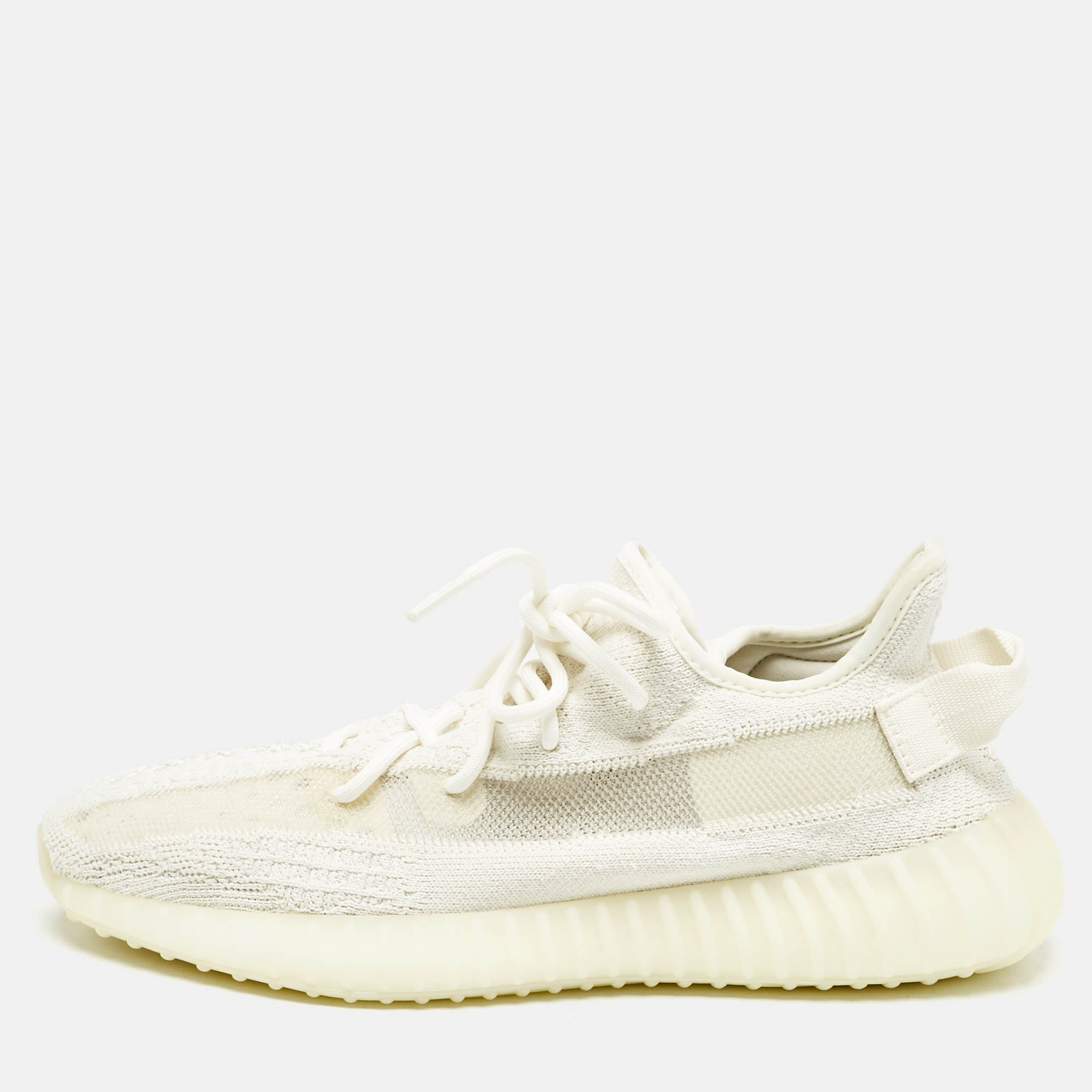 Yeezy x Adidas Off White Knit Fabric Boost 350 V2 Bone Sneakers Size 43 1/3, Shoes - Luxury Closet
