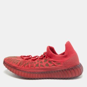 Yeezy x Adidas Red Knit Fabric Boost 350 V2 CMPCT Slate Red Sneakers Size 48, Shoes - Luxury Closet