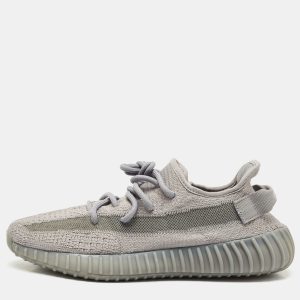 Yeezy x Adidas Grey Knit Fabric Boost 350 V2 Steel Grey Sneakers Size 42 2/3, Shoes - Luxury Closet