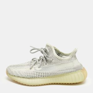 Yeezy x Adidas White Knit Fabric Boost 350 V2 Yeshaya (Non-Reflective) Sneakers Size 36 2/3, Shoes - Luxury Closet