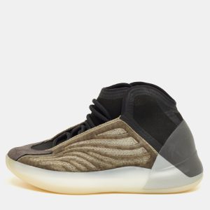 Yeezy x Adidas Grey/Black Suede and Knit Fabric QNTM Barium Sneakers Size 37 1/3, Shoes - Luxury Closet