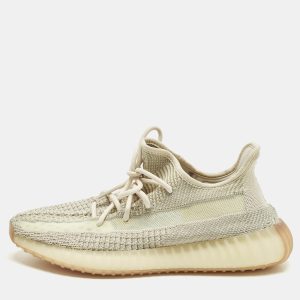 Yeezy x Adidas Boost 350 V2 Citrin (Non-Reflective) Size 43 1/3 Pale Green Knit Fabric Low Top Sneakers, Shoes - Luxury Closet