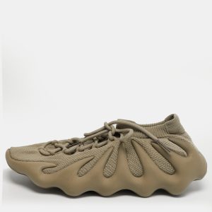 Yeezy x Adidas 450 Stone Flax Size 46 Grey Knit Fabric Low Top Sneakers, Shoes - Luxury Closet