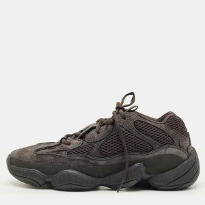 Yeezy x Adidas 500 Utility Black Size 42 2/3 Black Mesh and Suede Low Top Sneakers, Shoes - Luxury Closet
