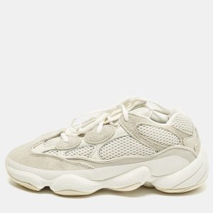 Yeezy x Adidas 500 Bone White Size 40 2/3 White Mesh and Suede Low Top Sneakers, Shoes - Luxury Closet