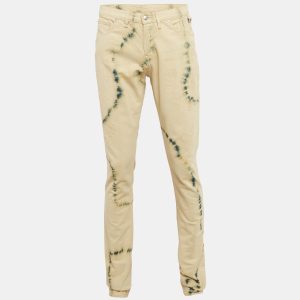 Zadig & Voltaire Cream Tie Dye Denim David Jeans L Waist 34.5", Pants - Luxury Closet