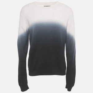Zadig & Voltaire Pink/Black Ombre Cotton Knit Kennedy Sweater XL, Sweaters & Cardigans - Luxury Closet