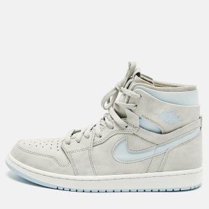 Air Jordans Jordan 1 Zoom Air CMFT Grey Fog Size 44.5 Grey/Blue Nubuck Leather High Top Sneakers, Athletic Shoes & Sneakers - Luxury Closet