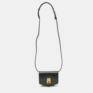 Alaia Le Papa Mini Black Leather Crossbody Bag, Handbags - Luxury Closet