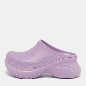 Balenciaga  x Crocs  Size 39 Purple Rubber Mules, Sandals - Luxury Closet