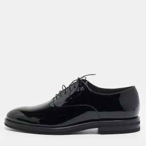 Brunello Cucinelli Size 43 Black Patent Leather Oxfords, Shoes - Luxury Closet