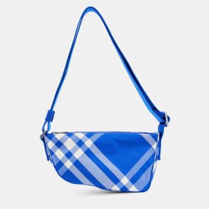 Burberry Ml Shield Blue Leather Shoulder bag, Shoulder Bags - Luxury Closet