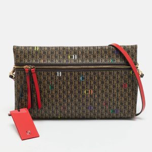 CH Carolina Herrera Inro Dark Brown/Multicolor Signature Coated Canvas Crossbody Bag, Handbags - Luxury Closet
