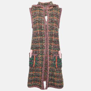 Chanel Multicolor Lurex Knit Hooded Cardigan L, Sweaters & Cardigans - Luxury Closet