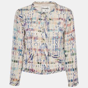 Chanel Multicolor Fantasy Tweed Button Detail Jacket S, Coats & Jackets - Luxury Closet