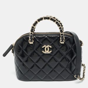Chanel Coco Black Quilted Leather Chain Clutch, Clutches & Special Occasion Bags - Luxury Closet